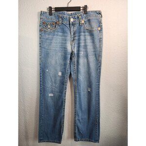TRUE RELIGION MENS STRAIGHT FLAP JEANS 36
